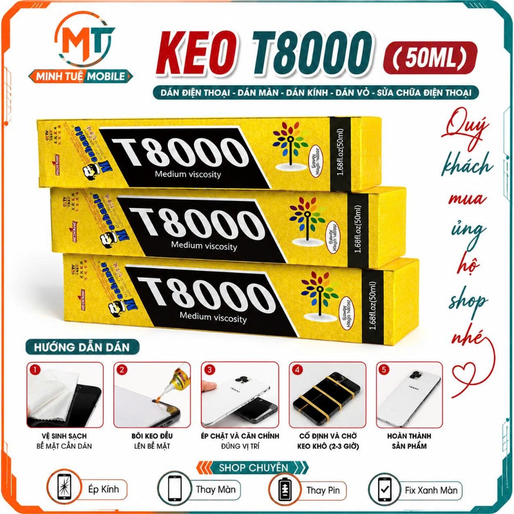 Keo T8000 50ML – Keo Dán Điện Thoại Đa Năng