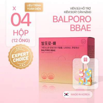 Combo 4 hộp viên sủi Balporo BBae, nhập khẩu Hàn Quốc, hỗ trợ kiểm soát cân nặng, cải thiện vóc dáng