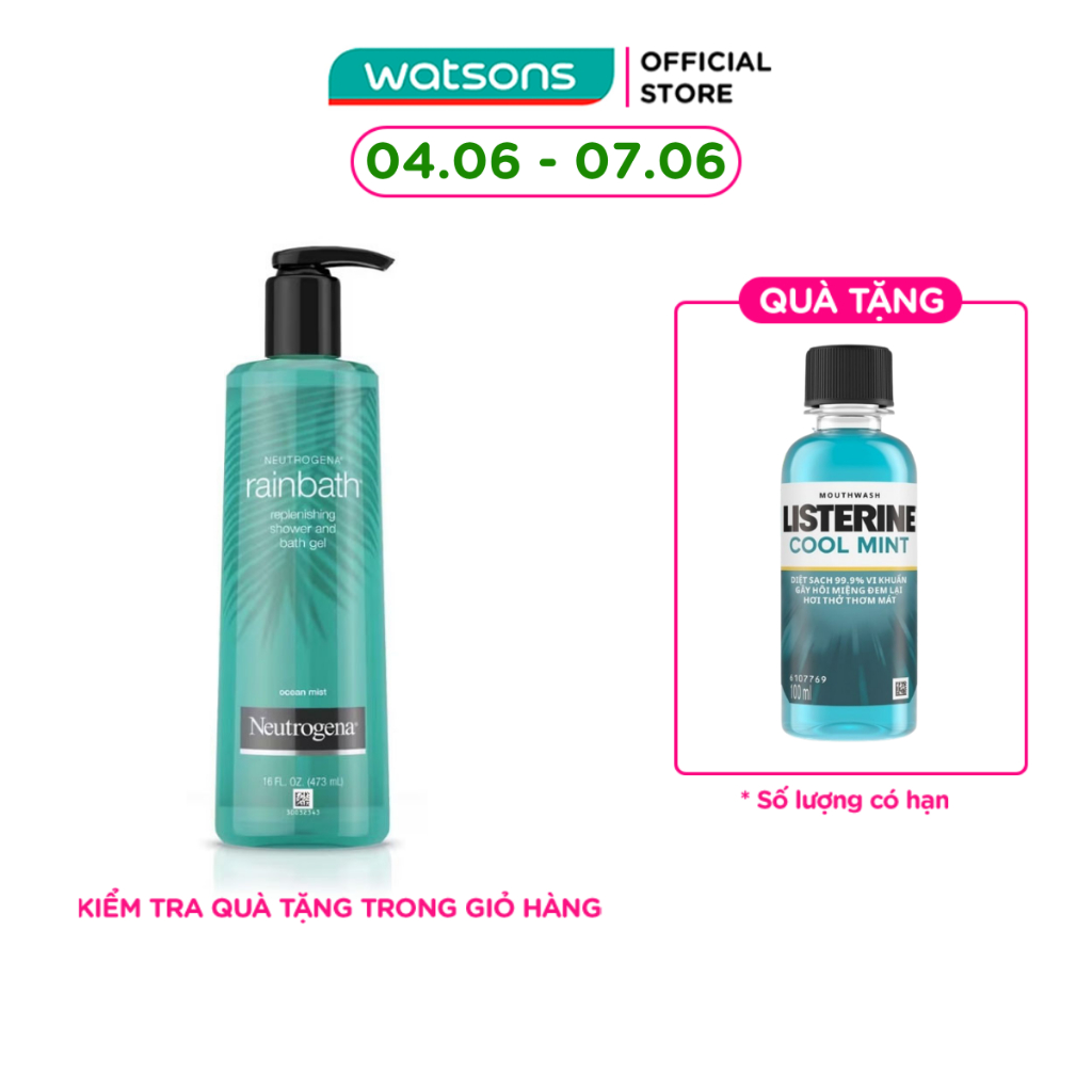 Sữa Tắm Neutrogena Rainbath Replenishing Shower and Bath Gel Ocean Mist 473ml