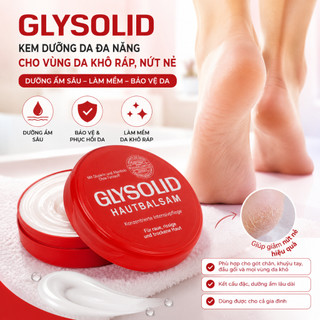 Kem (100ml) nẻ gót chân Glysolid Hautbalsam, Đức