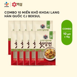 [Tiết kiệm] Thùng 10 gói Miến khô khoai lang Hàn Quốc CJ Beksul 1kg - Nhập khẩu từ Hàn Quốc