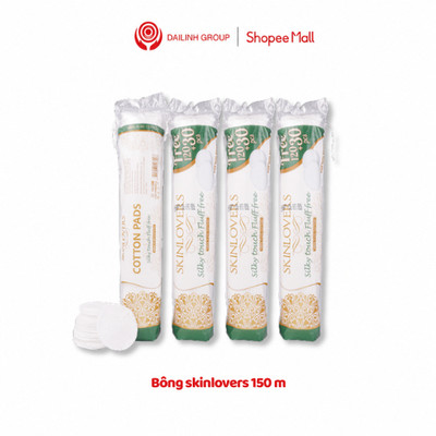 Combo 4 Gói Bông Tẩy Trang Skinlovers 150 Miếng/Gói (600 Miếng) Không Xơ Bông