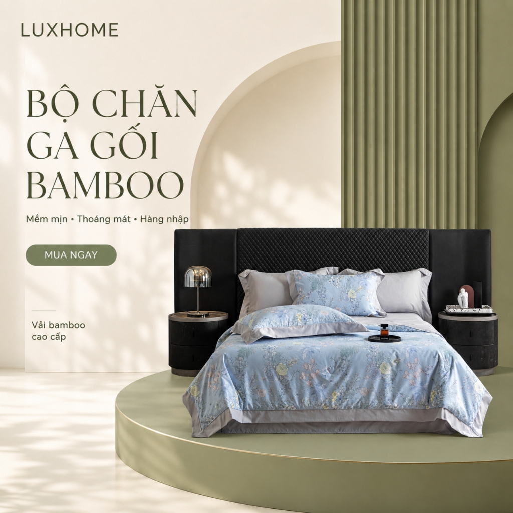 Bộ chăn ga Bamboo Modal cao cấp Mẫu 2