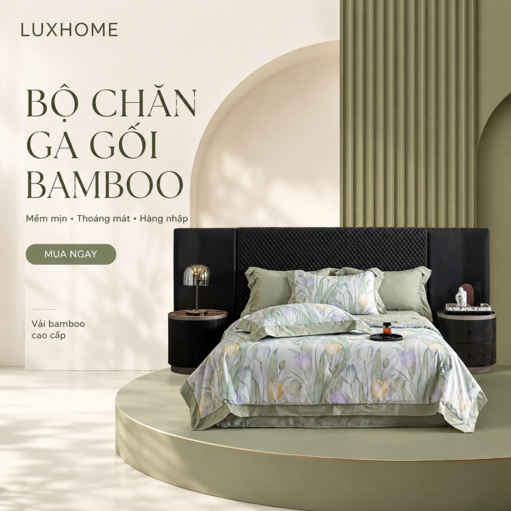 Bộ chăn ga Bamboo Modal cao cấp Mẫu 3