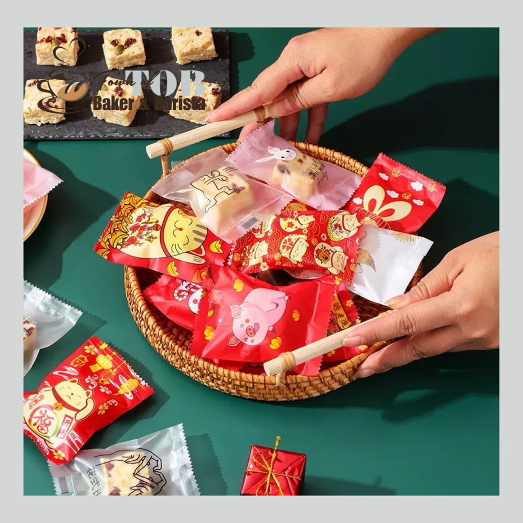 100 Túi Đựng Bánh Dứa, Nougat, Cookie, Bánh Kẹo Tết nhiều mẫu xinh xắn - The Cake Box