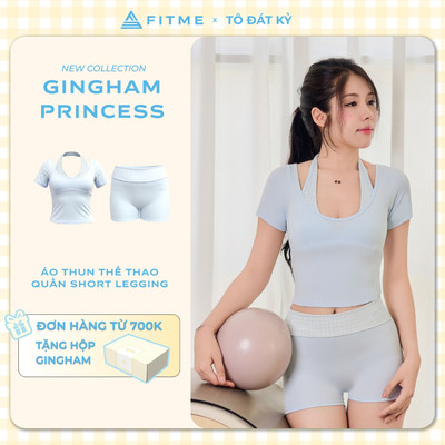 Bộ đồ tập gym pilates yoga nữ Fitme Belle SL phối quần đùi Sparkle SL co giãn nâng v3 tôn dáng