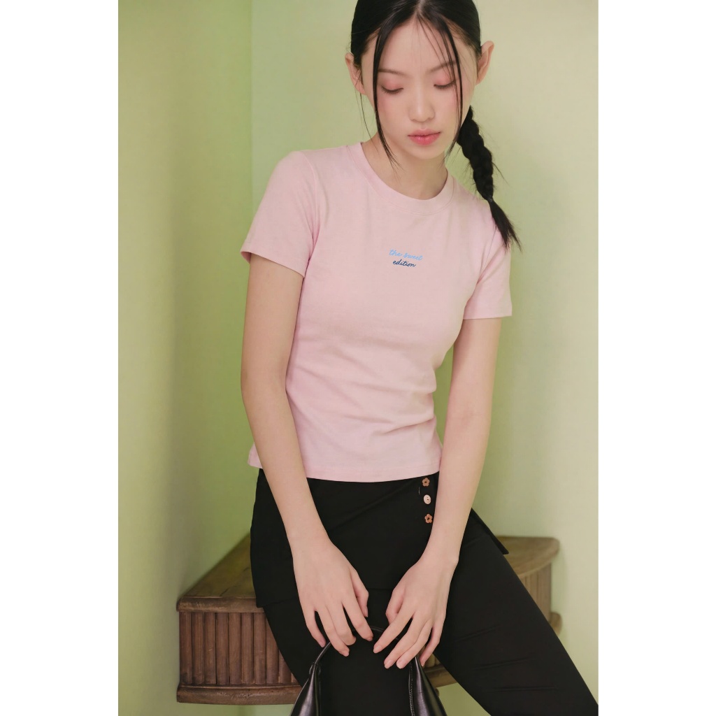 Áo thun OLV babytee basic cổ tròn năng động Cotton Babytee nhiều màu phù hợp đi chơi đi dạo | BigBuy360 - bigbuy360.vn