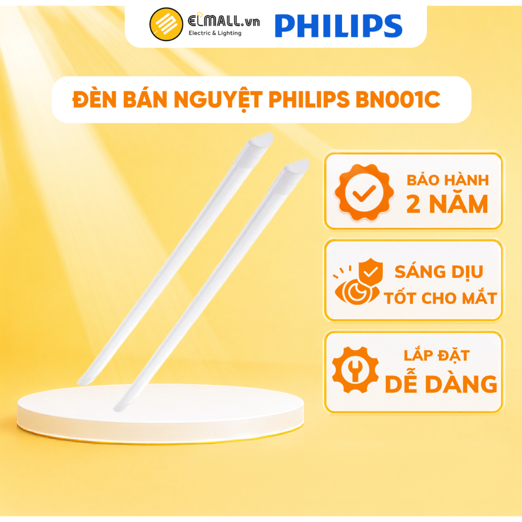 Đèn Tubeled bán nguyệt liền máng, công suất 40W Philips BN001C - ELMALL