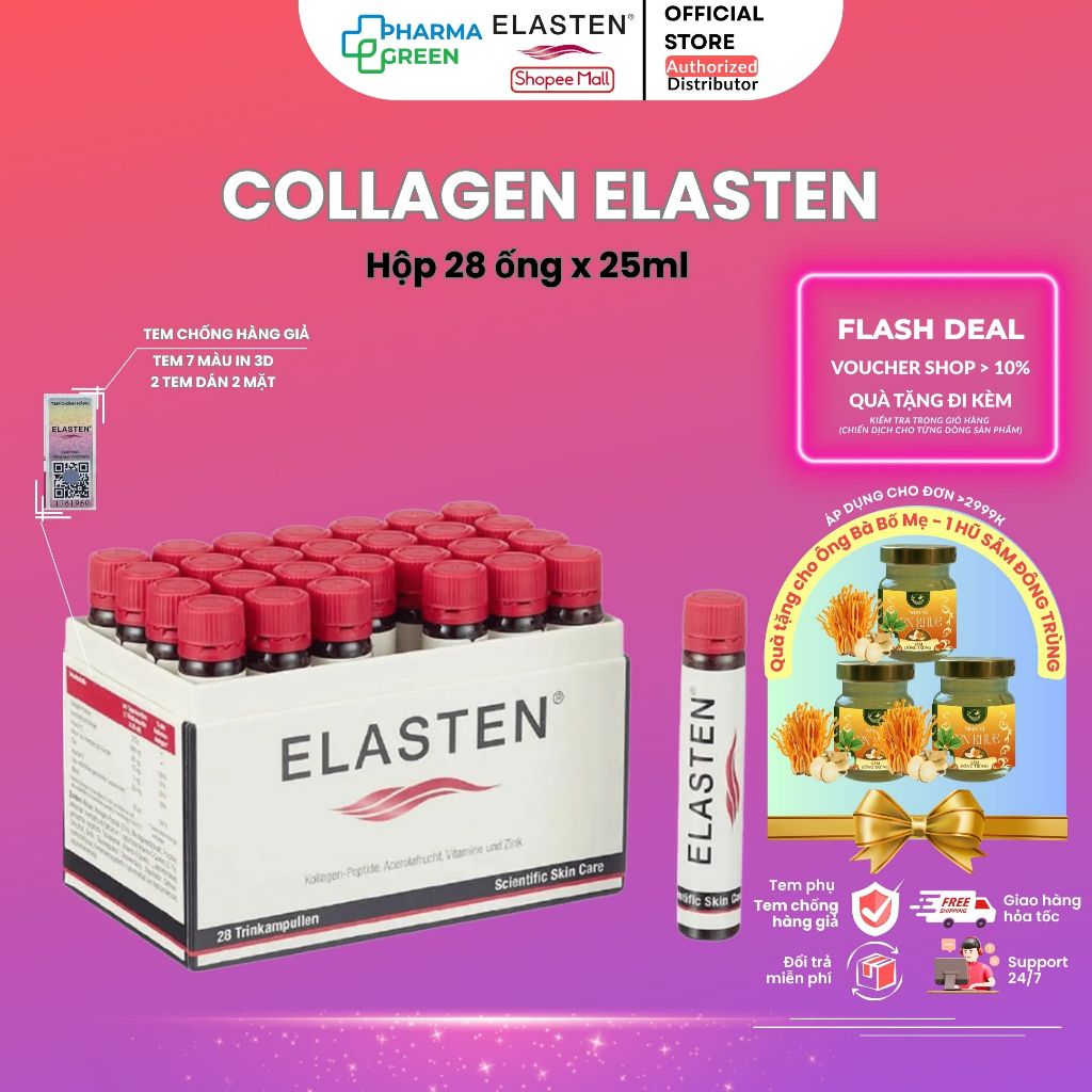 Collagen Elasten Giúp Da Căng Mịn, Chống Lão Hóa, Tóc Chắc Khỏe - Collagen Từ Đức