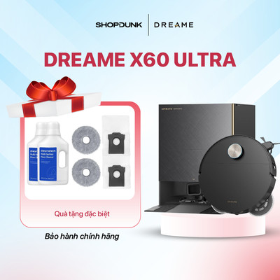 Robot hút bụi thông minh Dreame X60 Ultra | Vượt Chướng Ngại Kép Lên Tới 8.8cm | Bảo Hành 24 tháng