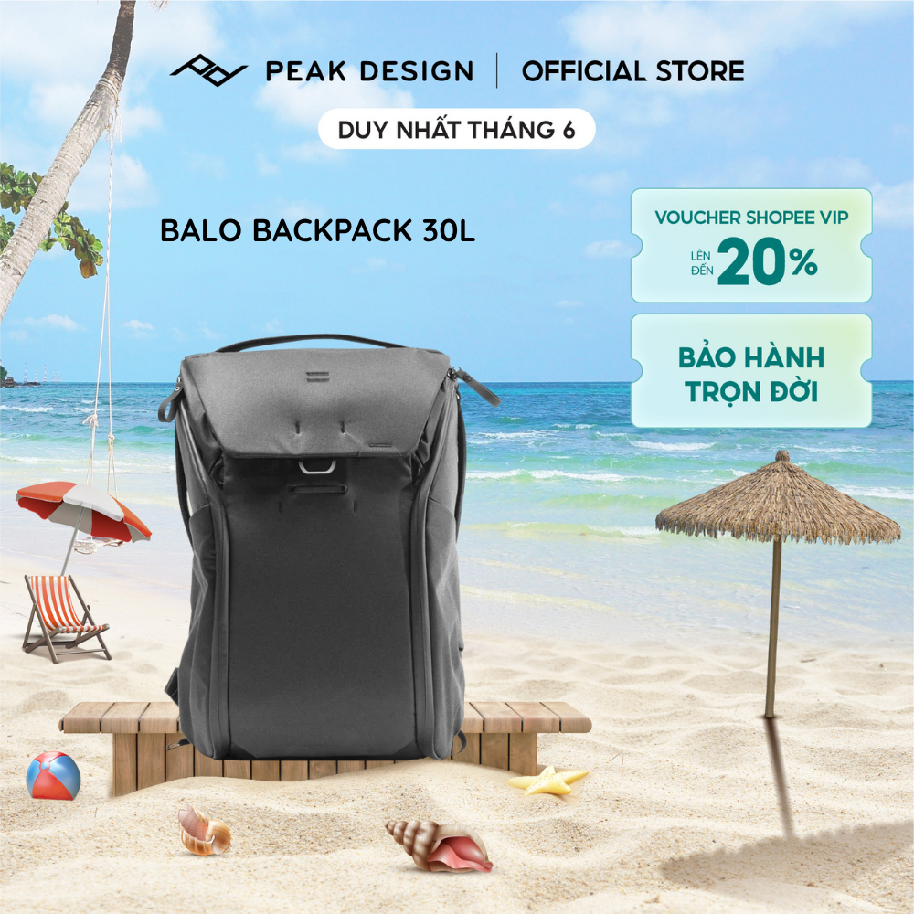Balo đa năng Peak Design Everyday Backpack 30L V3 - Đựng máy ảnh, du lịch, chống nước, bảo hành trọn