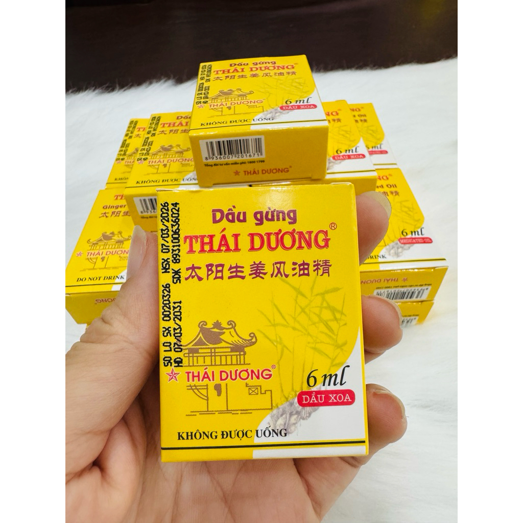 DẦU GỪNG 🫚 THÁI DƯƠNG CHAI NHỎ -6ML NÓNG VÀ THƠM