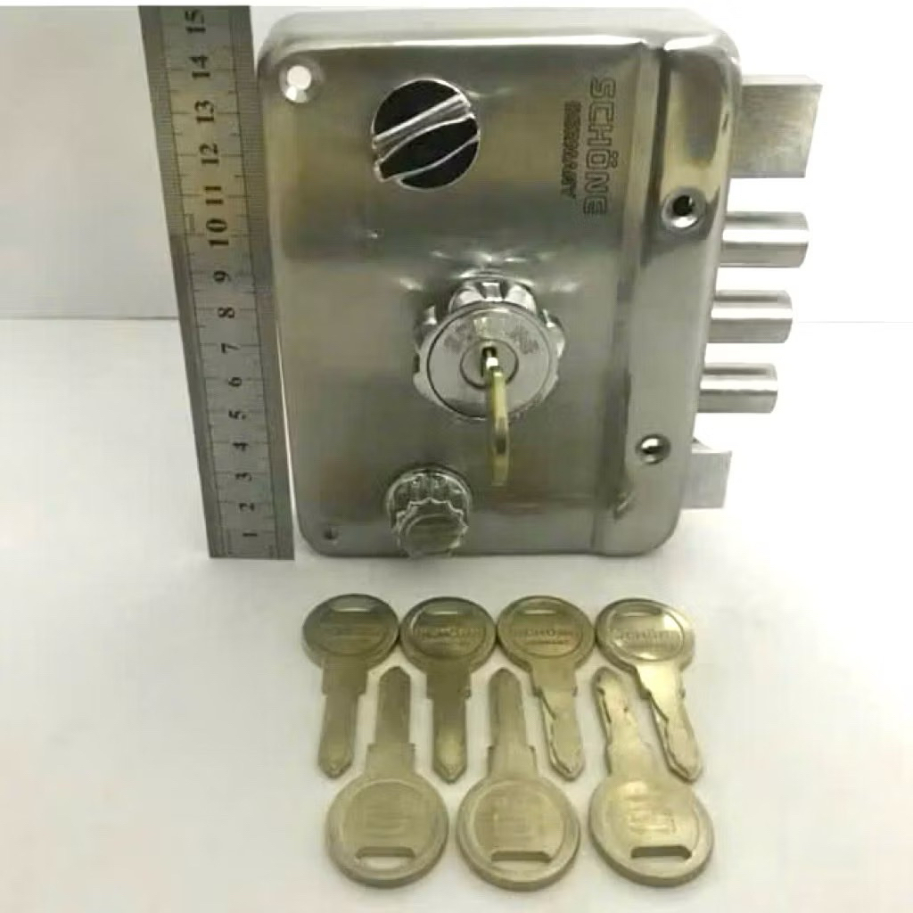 Ổ khoá cửa cổng Schone 2133 inox 304