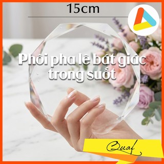 Phôi pha lê bát giác - dùng in uv, khắc laser