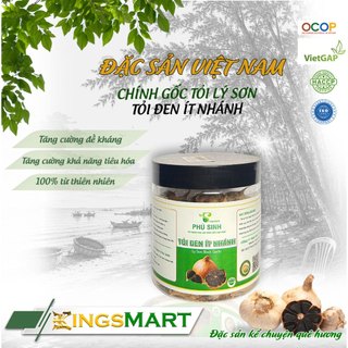 [Khỏe mỗi ngày] Tỏi Đen Ít Nhánh Cao Cấp tăng đề kháng- PHÚ SINH - Đặc sản Lý Sơn -Hũ 100g-Kingsmart