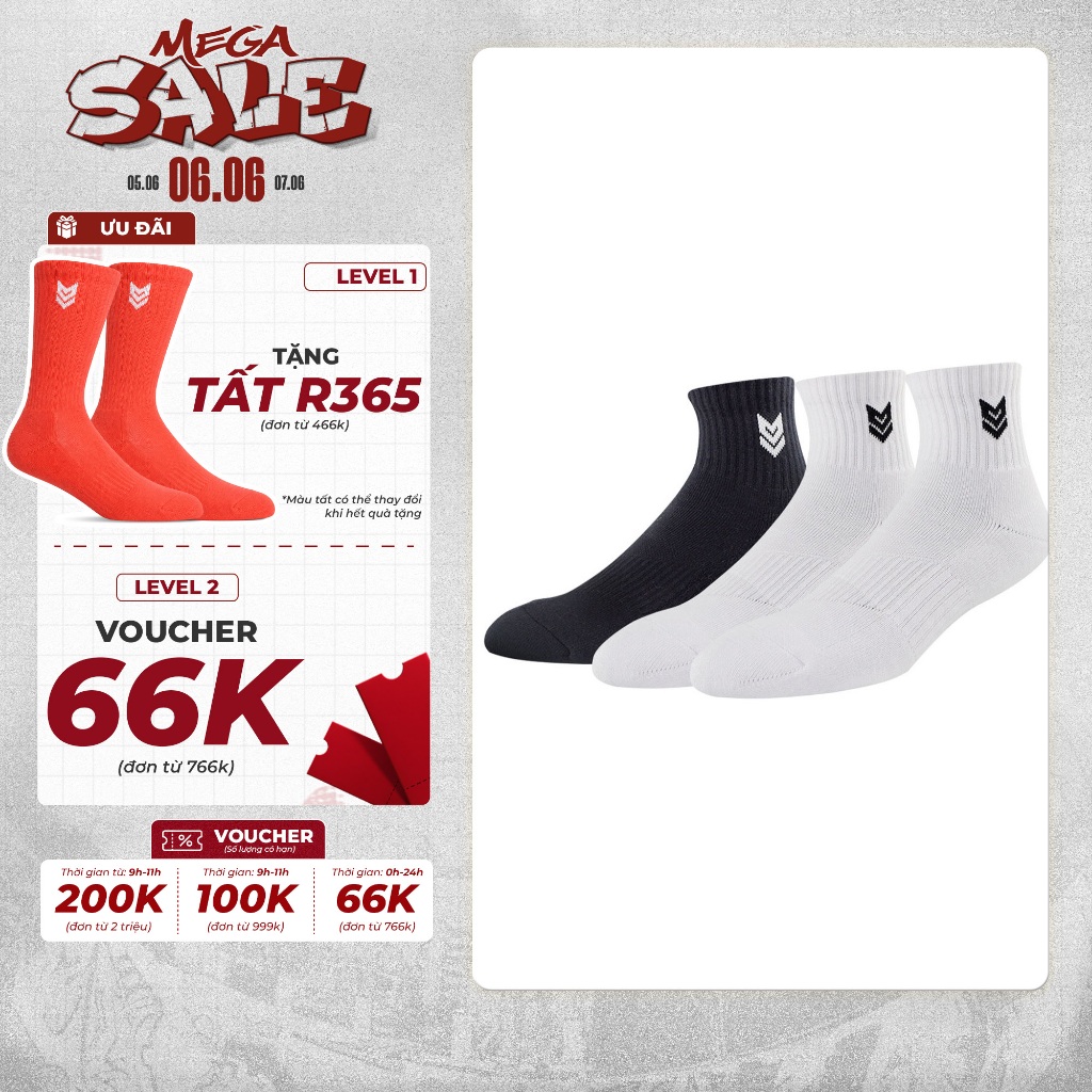 Tất Vớ Thể thao Redikick R365 Cổ thấp Training Cushioned Cotton Có đệm Chống hôi chân Bóng Rổ, Pickl
