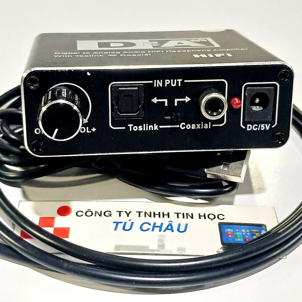 Bộ quang Optical chuyển Optical to AV có điều chỉnh âm lượng (Toslink to AV 3.5 ly)