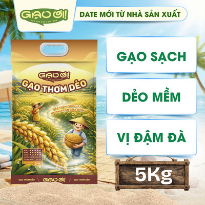 Gạo Thơm Dẻo - Túi 5kg (Cam kết date mới)