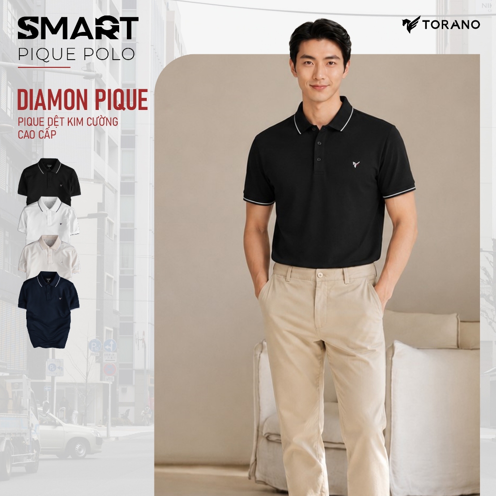 Áo polo nam TORANO ROBERT POLO vải thế hệ mới, có cổ, nhiều màu, thoáng khí ,thanh lịch, sang trọng GSTP048