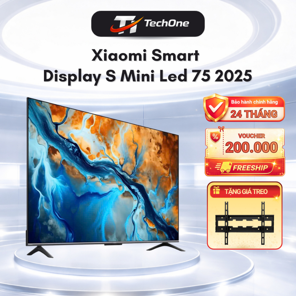 Tivi Xiaomi Smart Display S Mini Led 75 Inch 2025 4K Google TV RAM 3GB ROM 32GB - BH 2 Năm Tại Nhà