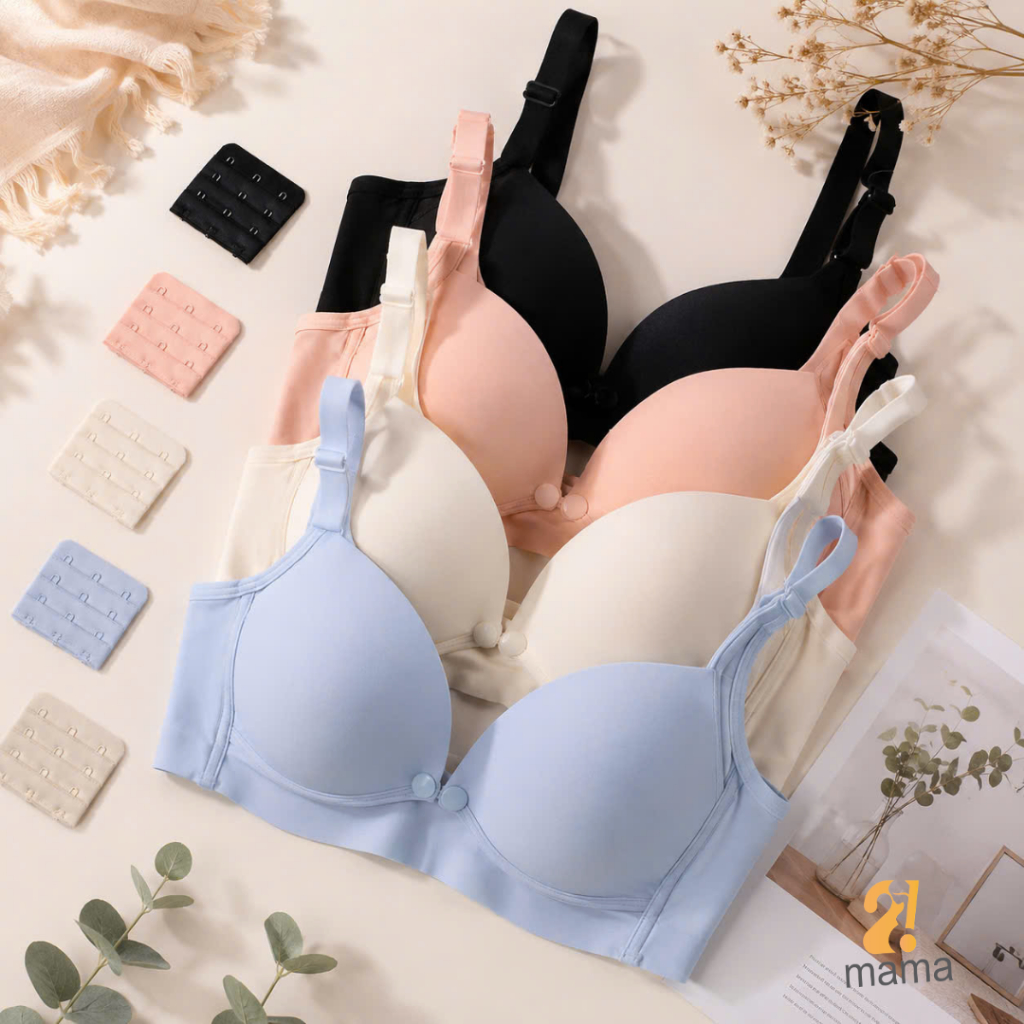 [+Tặng nới] Áo ngực bà bầu SU NON 2mama cho con bú mẫu mới gom ngực chống chảy xệ không gọng thoáng 