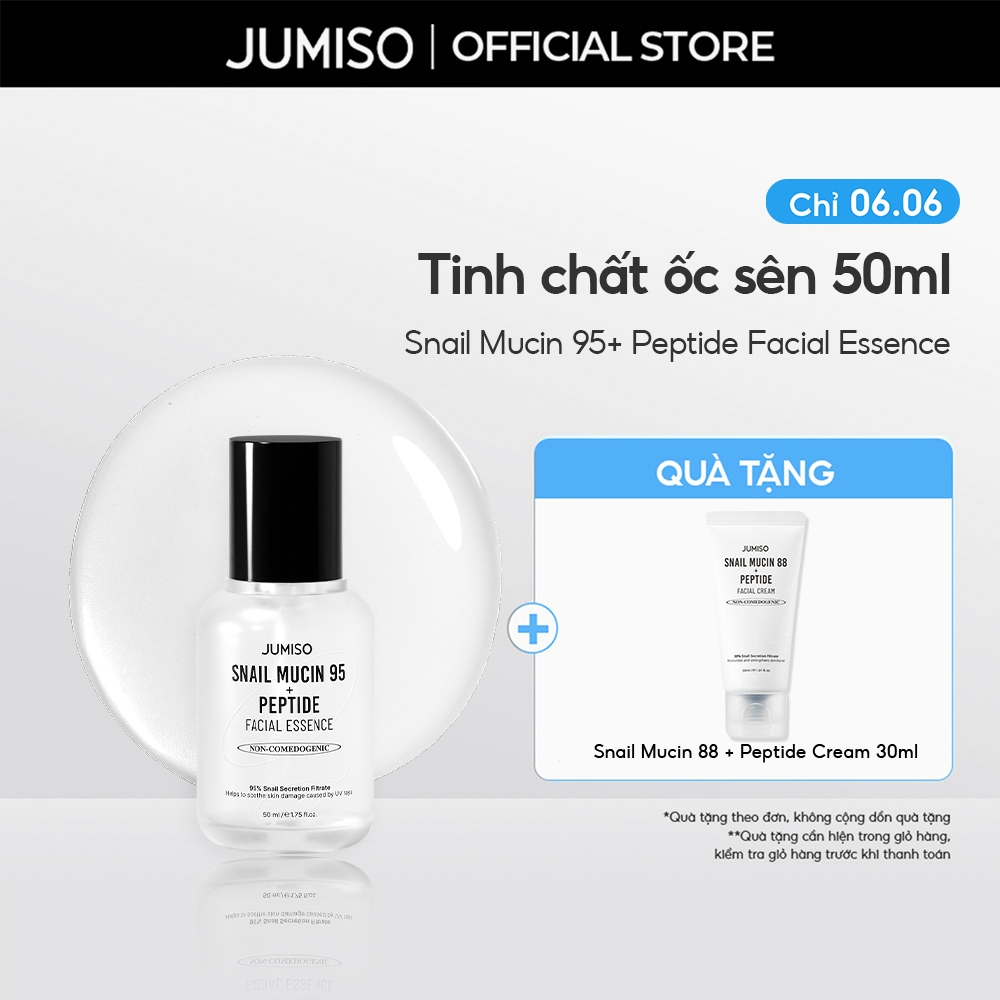 Tinh chất dưỡng da Ốc sên giúp ngăn ngừa lão hóa JUMISO Snail Mucin 95 + Peptide 50ml/140ml