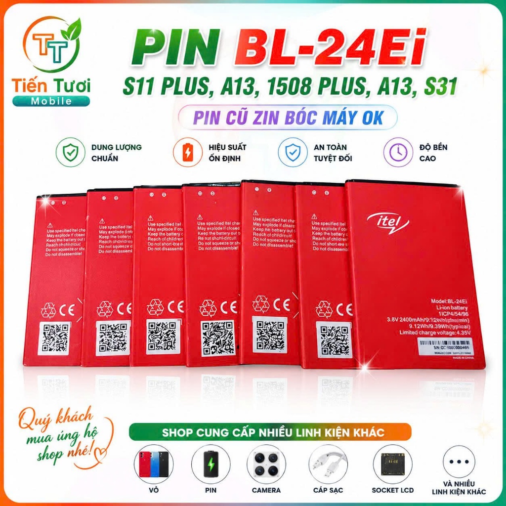 Pin BL-24EI/S31/s11plus/A13/1508 Plus-itel ( Hàng tháo máy)
