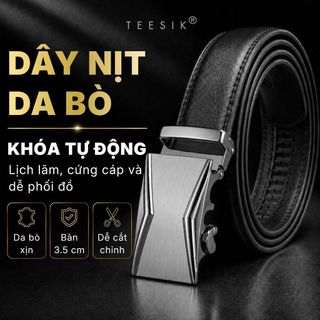 Thắt lưng nam TEE SIK dây lưng lưng nam da thật loại cao cấp dây nịt khóa tự động bền đẹp sang trọng nam tính DB02