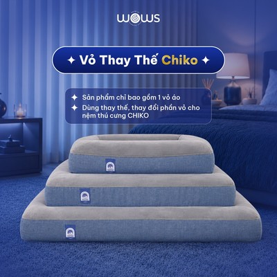 Vỏ thay thế cho nệm ngủ chó mèo WOWS CHIKO - thiết kế hoàn chỉnh, dễ dàng vệ sinh.