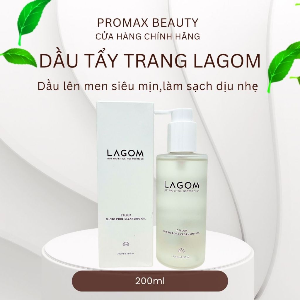 Dầu tẩy trang Lagom sạch sâu, dễ nhũ hóa Lagom Cellup Micro Pore Cleansing Oil 200ml cho da nhạy cảm
