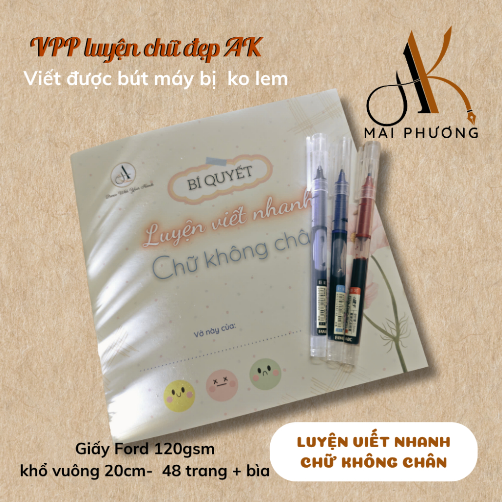 Combo VỞ LUYỆN VIẾT NHANH TỐC KÍ học sinh cấp 2-3  –Font chữ không chân