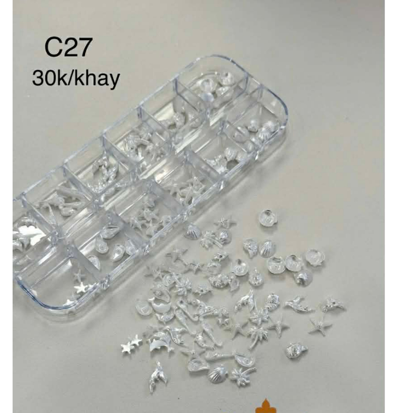 Set charm sò biển trắng mới C27