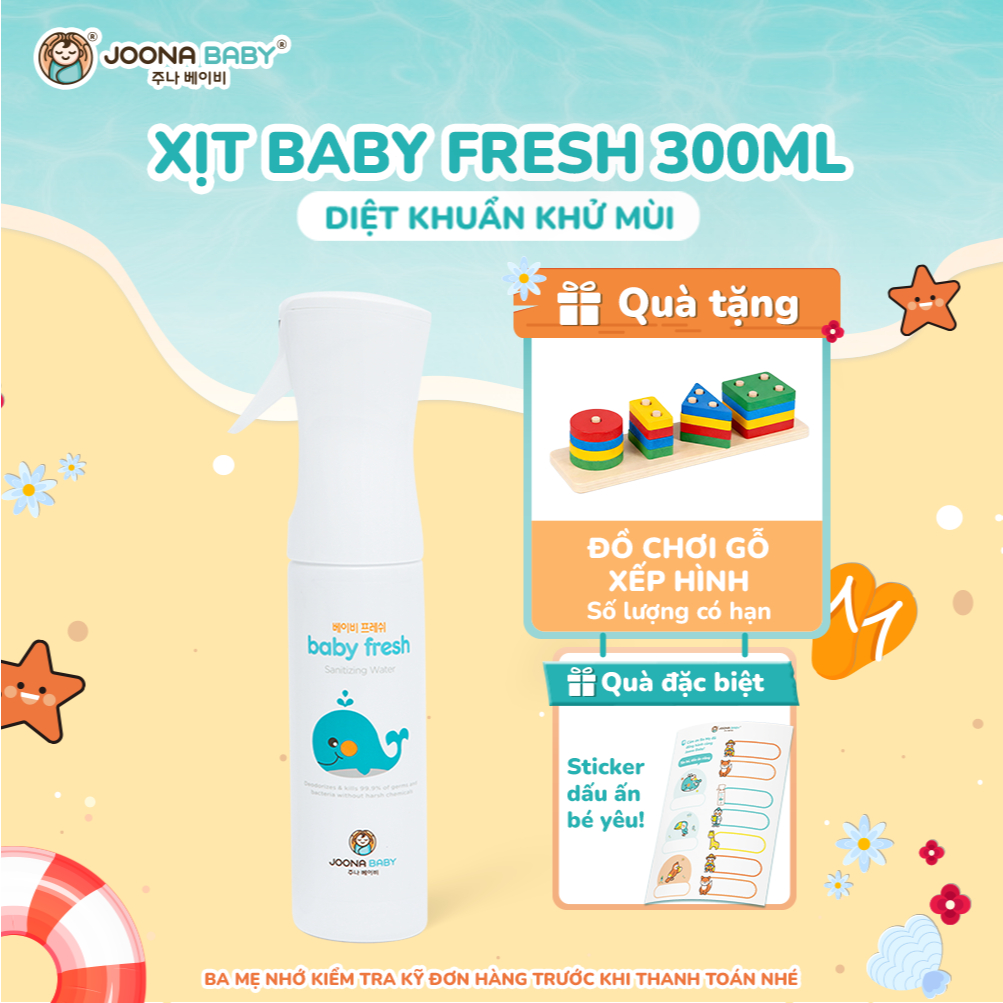 Xịt đa năng Baby Fresh giúp khử khuẩn, khử mùi, phòng bệnh cho bé 300ml - Joona Baby