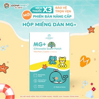 Hộp miếng dán MG+ hỗ trợ xua muỗi và côn trùng nhờ toả hương tinh dầu sả -  Joona Baby