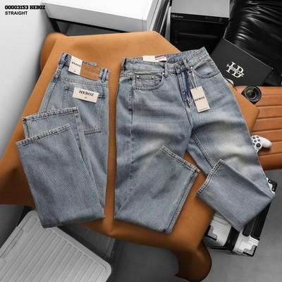 [FORM RỘNG] Quần jean nam HEBOZ dáng suông D04 - 00003153