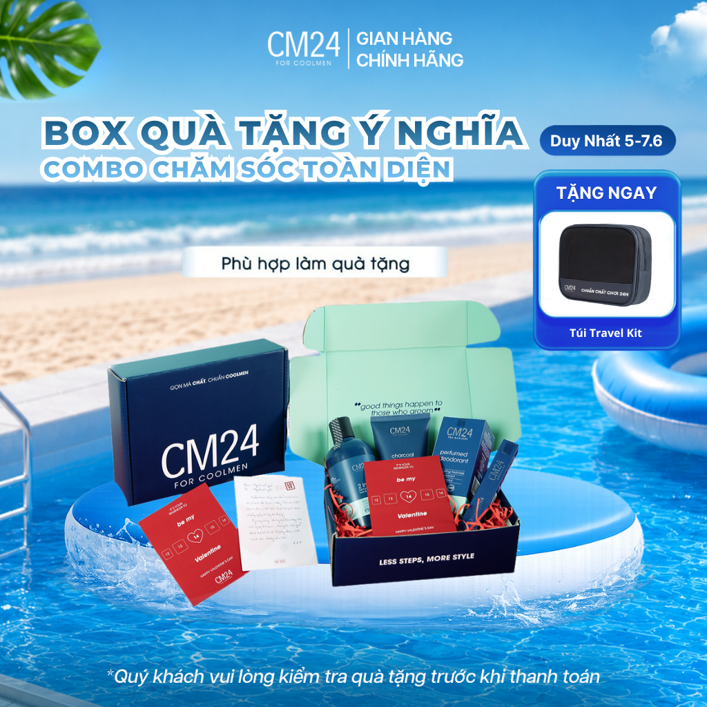 (QUÀ TẶNG NGƯỜI YÊU) Box Quà Chăm Sóc Cơ Thể Phái Mạnh CM24 For Coolmen Chuẩn Men