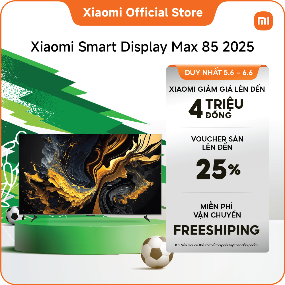 Xiaomi TV Smart Display Max 85" 2025 | Màn hình 4K siêu lớn | Màn hình chấm lượng tử | Tần số quét 1
