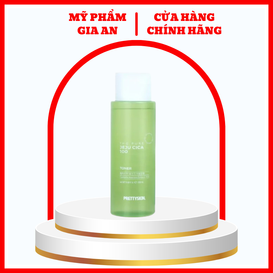 Nước hoa hồng rau má Pretty Skin The Pure Jeju Cica 100 Toner