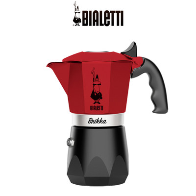 Ấm pha cà phê có crema Bialetti Brikka New Red 2 cup, hàng chính hãng