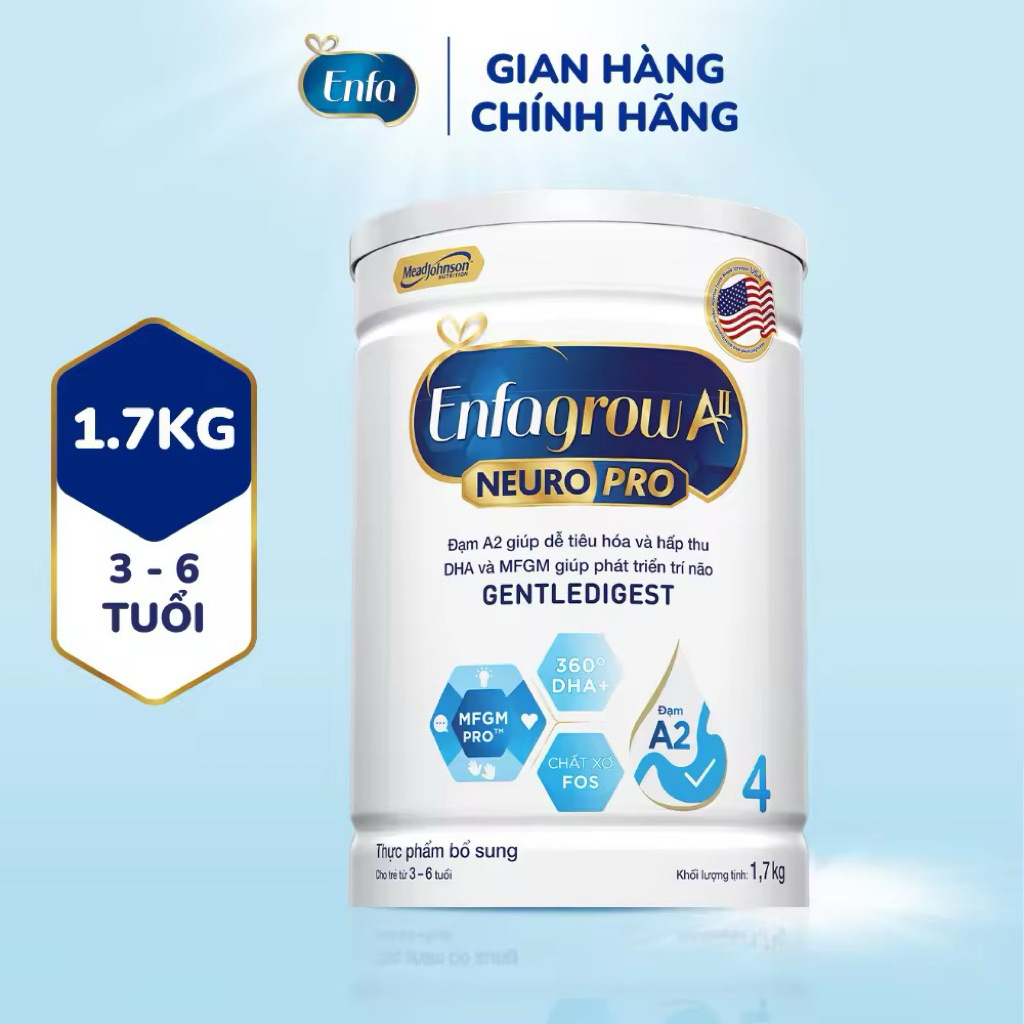 Sữa Enfa A2 NeuroPro Mỹ 350g, 800g Enfamil Enfagrow - Sữa Bột Công Thức