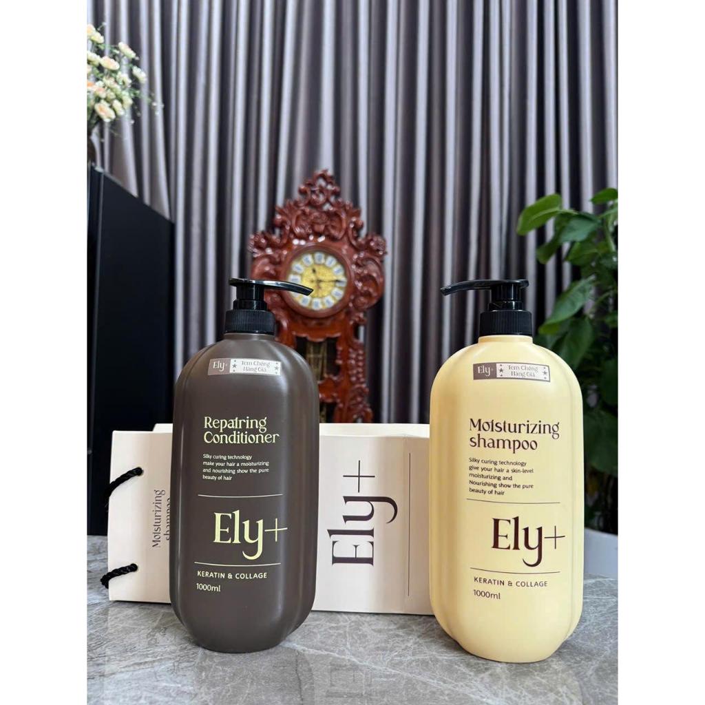 Combo Dầu gội vs dầu xả Elybio + ( 1000ml/1chai)