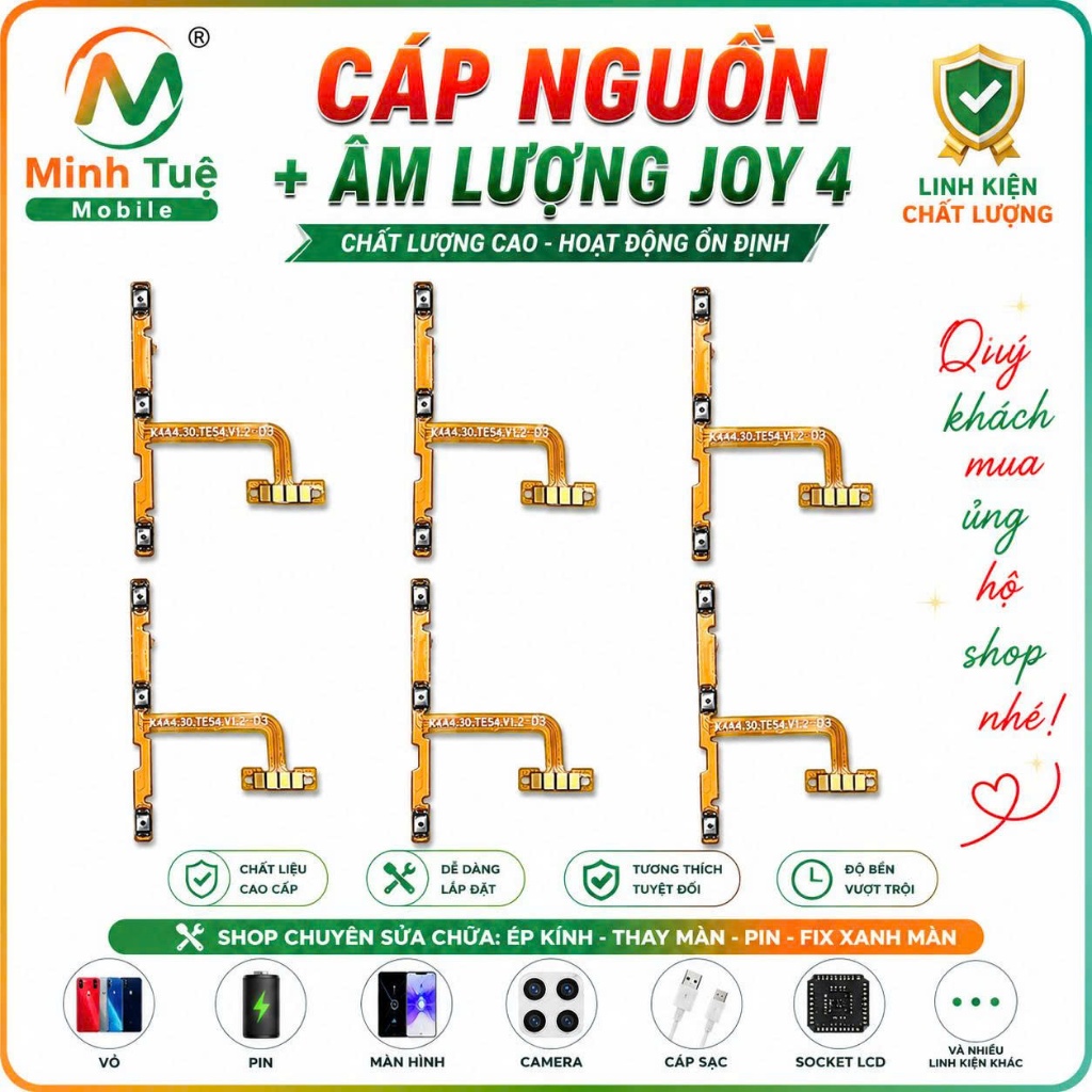 Cáp Nguon + Âm Lượng Vsmart Joy 4