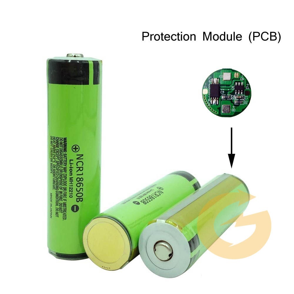 [P01B] Pin sạc 18650 Panasonic Có mạch bảo vệ NCR18650B 3400mah - chống đoản cực, quá dòng, sai cực
