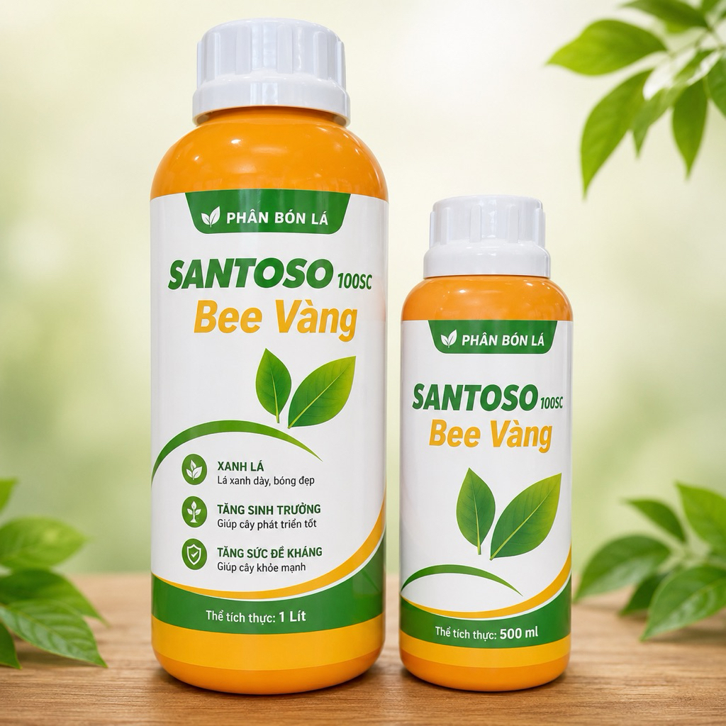 chế phẩm phân bón ruồi vàng santoso 100SC mát hoa& trái non chai 450ml