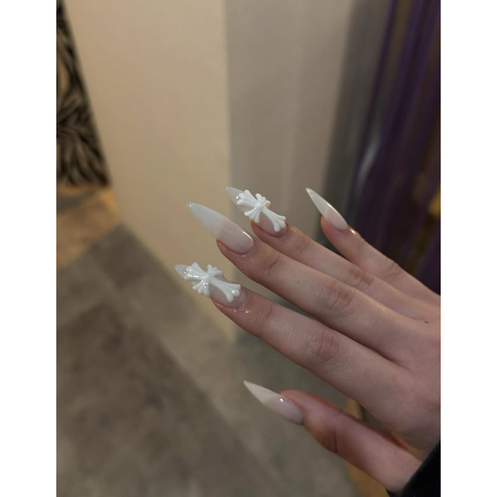 Nailbox thiết kế thạch gạo phối charm đơn giản (M78)