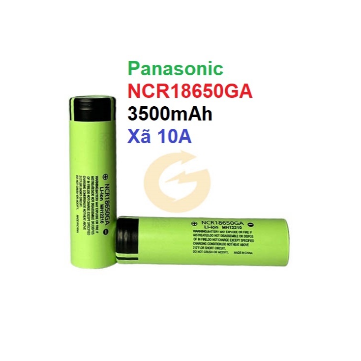 [P02] Pin sạc 18650 Panasonic NCR18650GA 3500mah xã 10A Có mã QR in chìm trên thân pin Mẫu mới