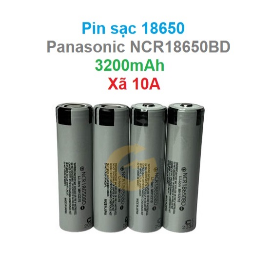 [P04] Pin sạc 18650 Panasonic NCR18650BD Mới Dòng Xả 10A Dung Lượng 3200mAh có QR code trên thân pin