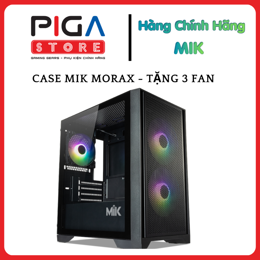 Vỏ Case MIK MORAX 3FA BLACK - Tặng Kèm 3 Fan