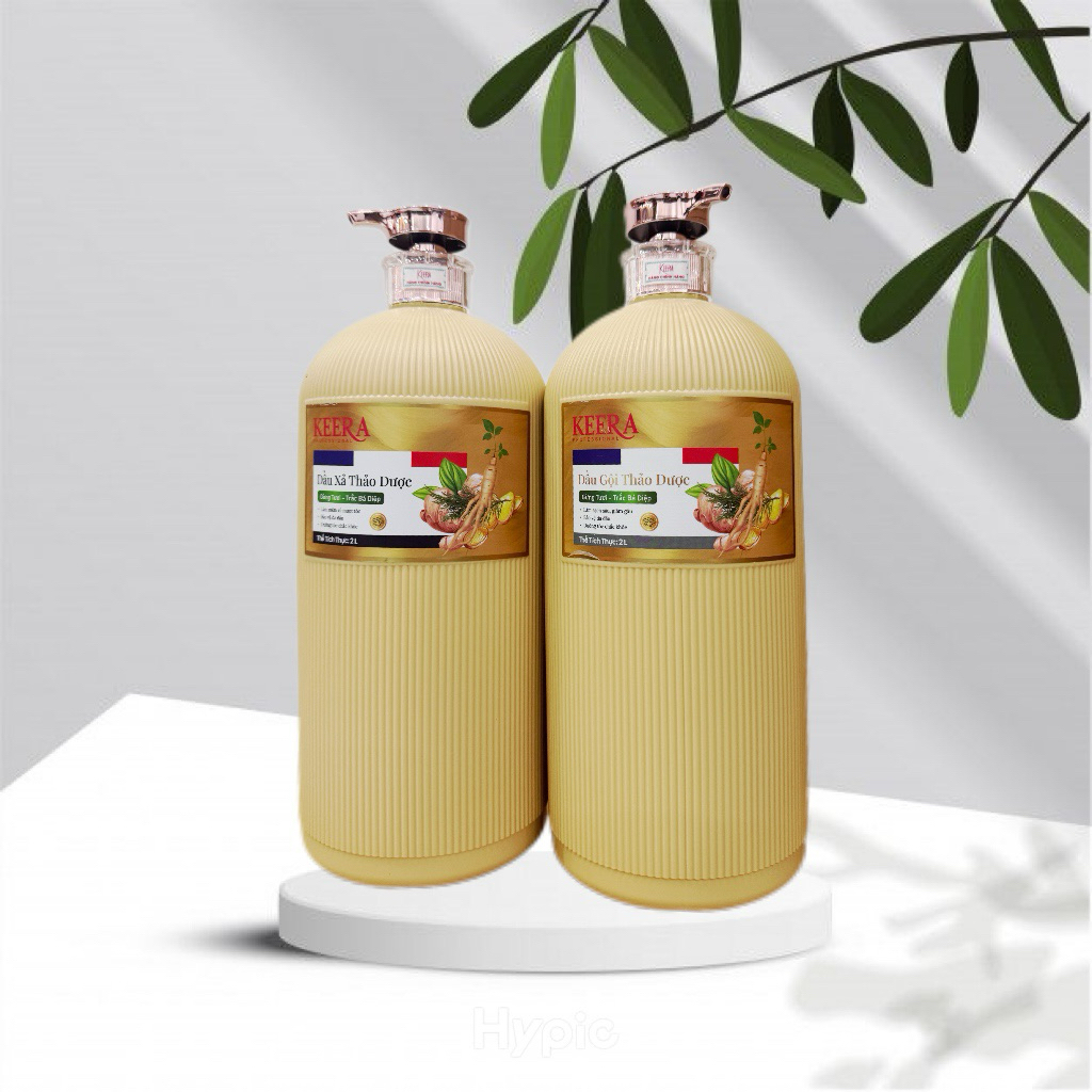 Cặp gội xả Gừng tươi, trắc bá diệp Keera 2000ml