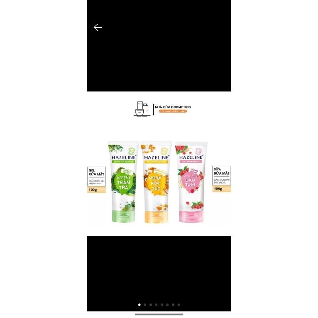 Sữa rửa mặt Hazeline Nghệ-Hoa Cúc 100g